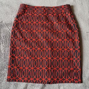 Banana Republic navy /red pencil skirt, size 00P
